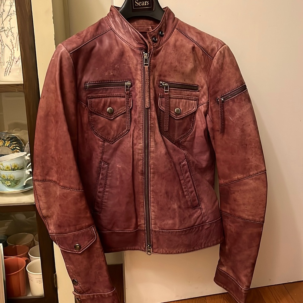 Women leather jacket